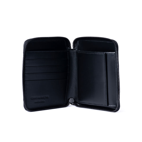 CDG WALLET - Very Black Zip-Around Wallet - (Black)