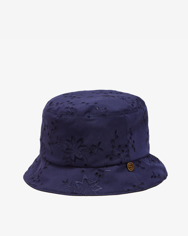 STEPHEN JONES - A Broderie Anglaise Bucket
Hat - (Navy)