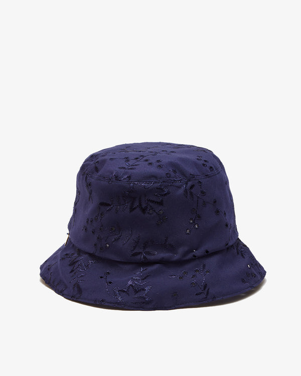 STEPHEN JONES - A Broderie Anglaise Bucket
Hat - (Navy)
