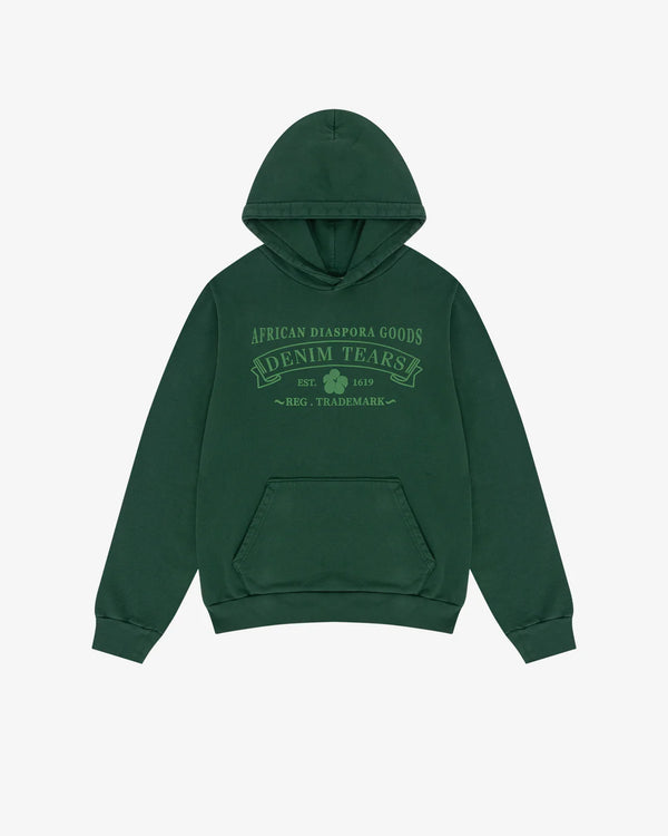 DENIM TEARS - Adg Hoodie Green Print - (Green)