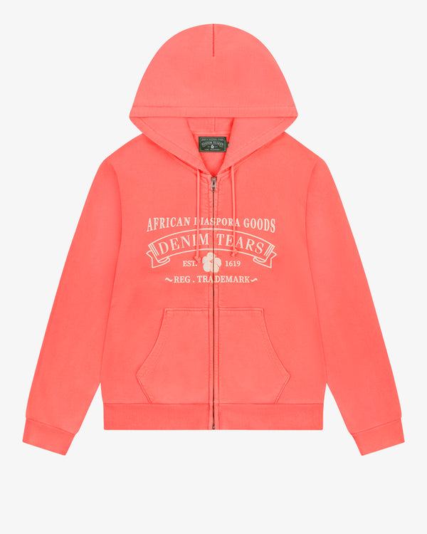 DENIM TEARS - Adg Zip Hoodie Sea Coral - (Sea Cora)