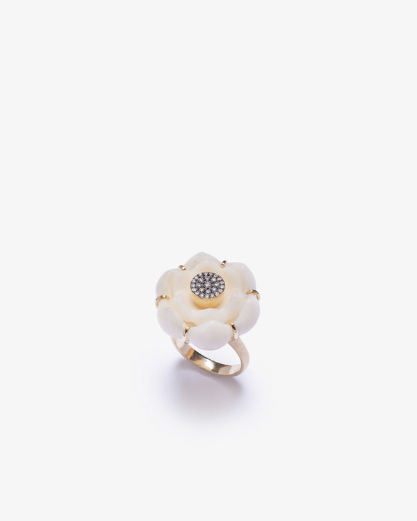 SILVIA FURMANOVICH - Jarina Ring W. Lotus Flower Sh - (Ivory)