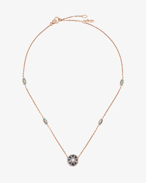 ANEKA - Kaleido Mosaic Riviare Neckless - (Rose Gold)