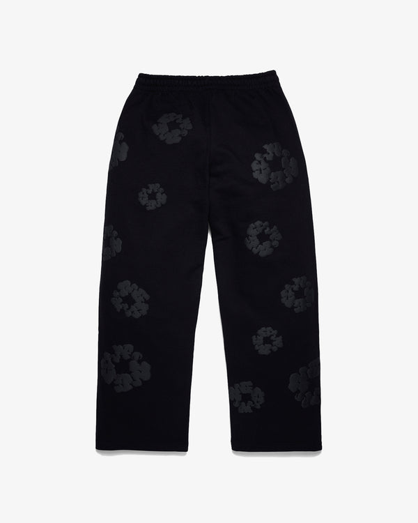 DENIM TEARS - Mono Wreath Open Hem Sweatpant - (Black)