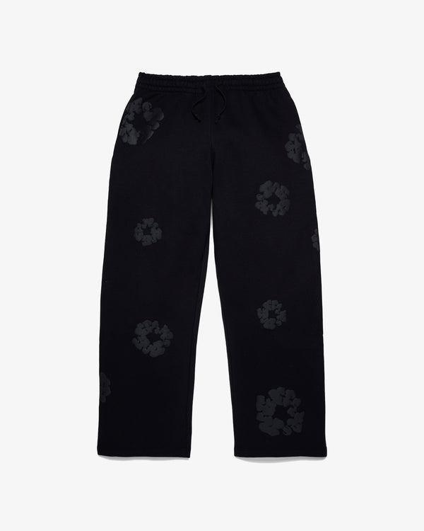 DENIM TEARS - Mono Wreath Open Hem Sweatpant - (Black)