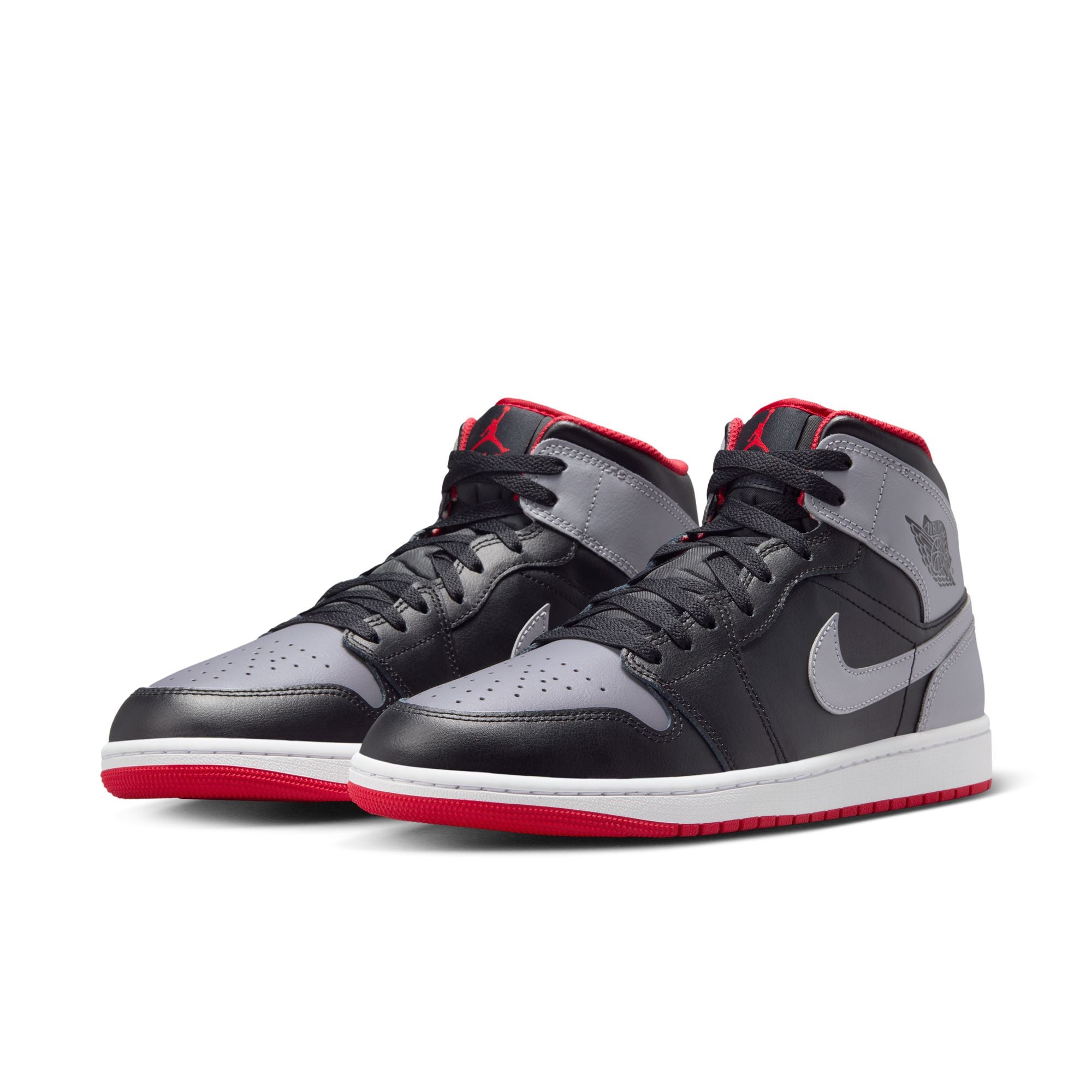NIKE - Air Jordan 1 Mid - (Black/Cement Grey-Fire Red-Whi) view 5