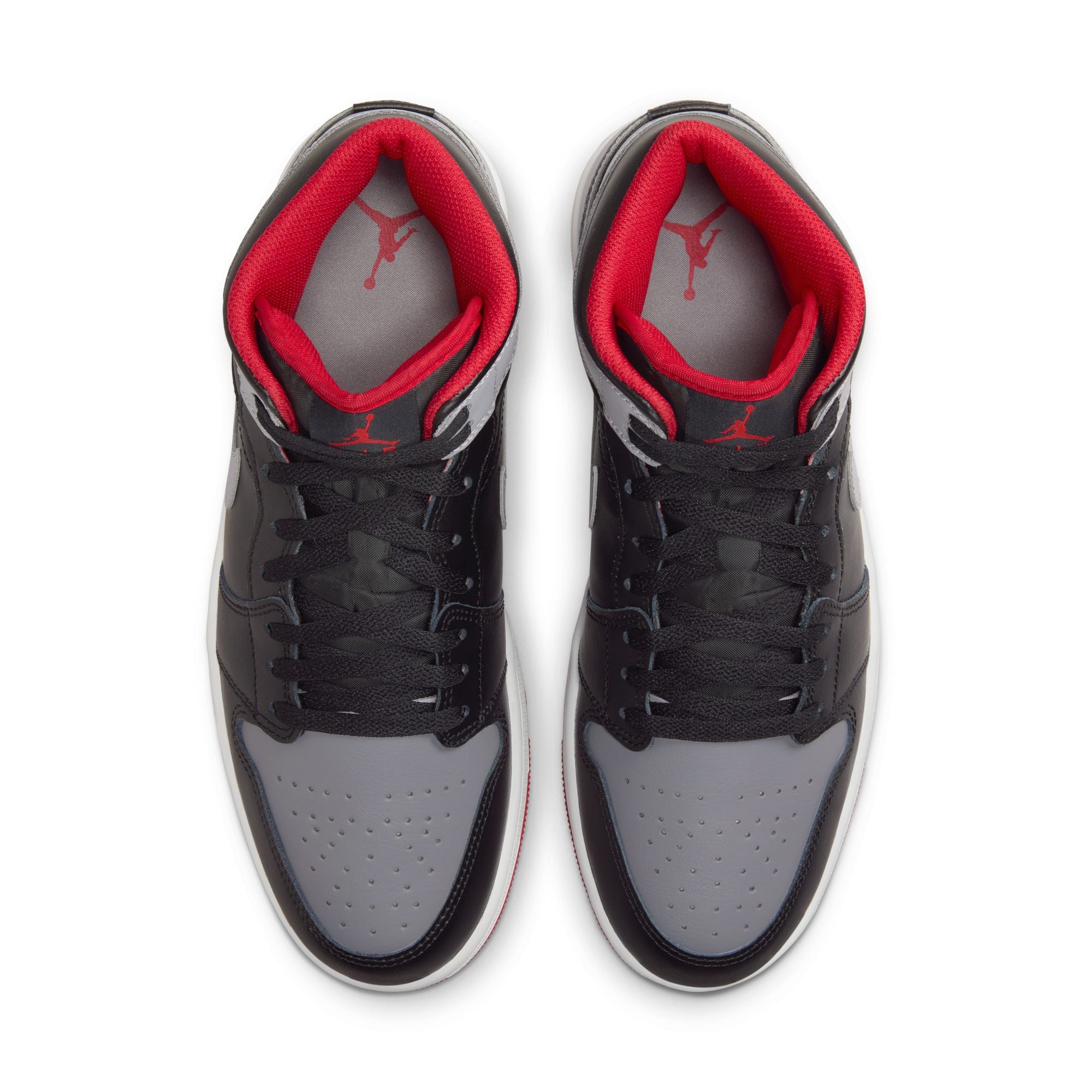 NIKE - Air Jordan 1 Mid - (Black/Cement Grey-Fire Red-Whi) view 6