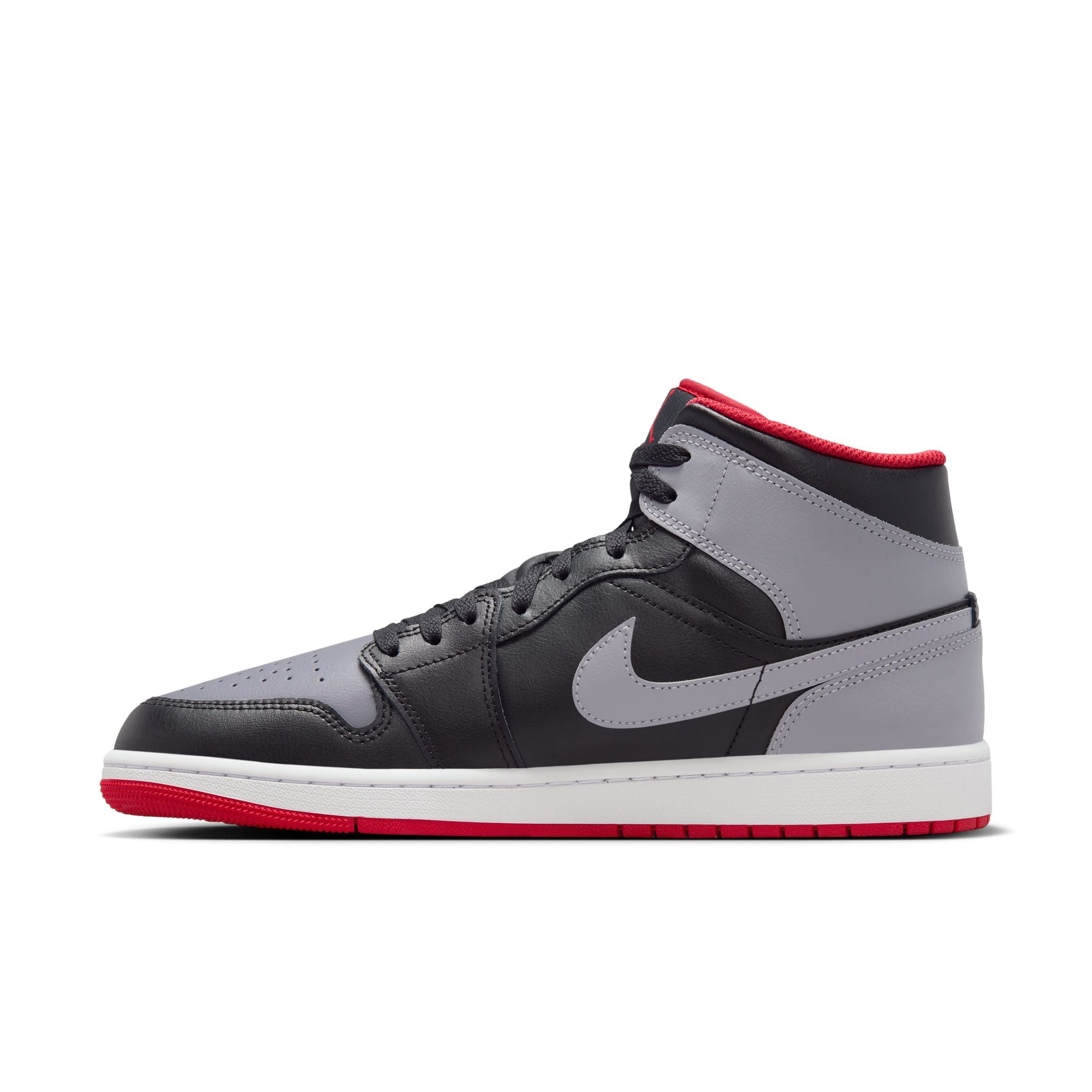 NIKE - Air Jordan 1 Mid - (Black/Cement Grey-Fire Red-Whi) view 4