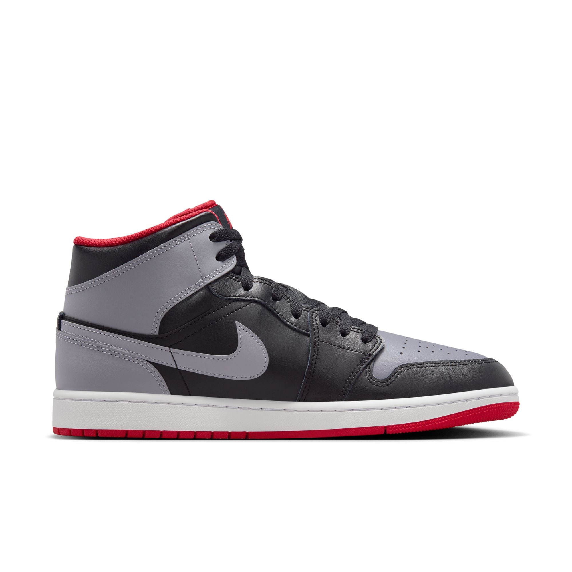 NIKE - Air Jordan 1 Mid - (Black/Cement Grey-Fire Red-Whi) view 2