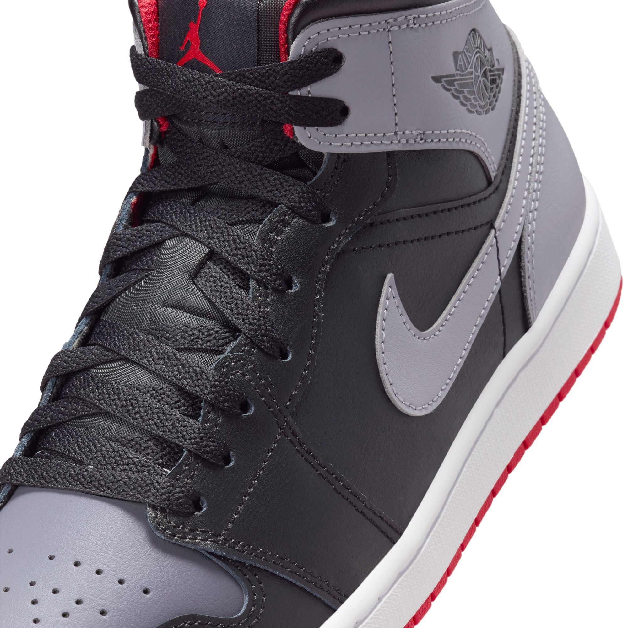 NIKE - Air Jordan 1 Mid - (Black/Cement Grey-Fire Red-Whi) view 10