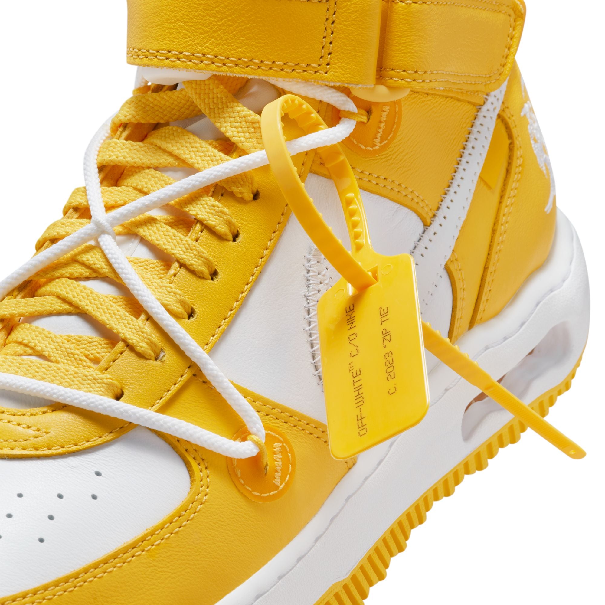NIKE - Air Force 1 Mid Sp Lthr - (White/White-Varsity Maize) view 10