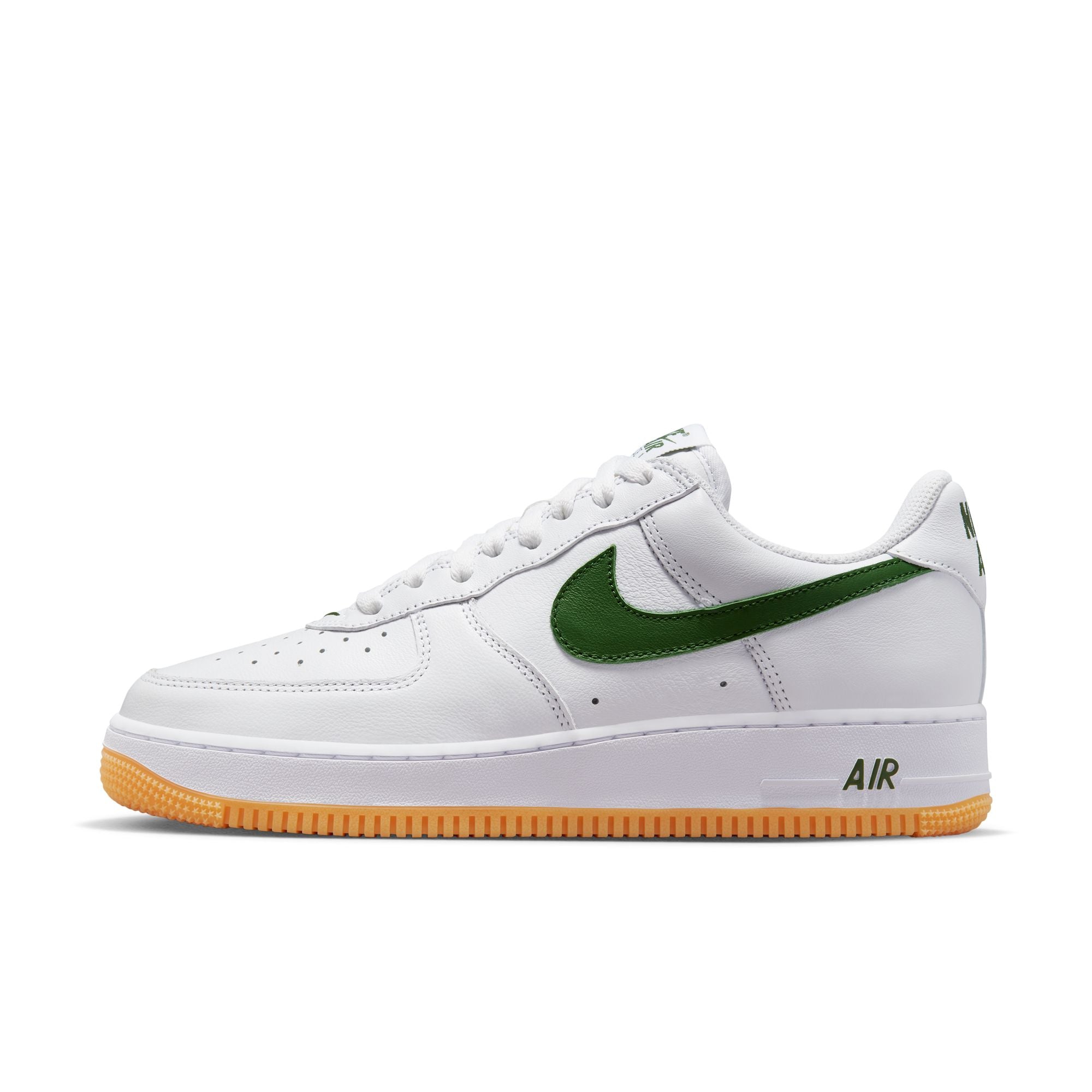 NIKE - Air Force 1 Low Retro Qs - (White/Forest Green-Gum Yellow)