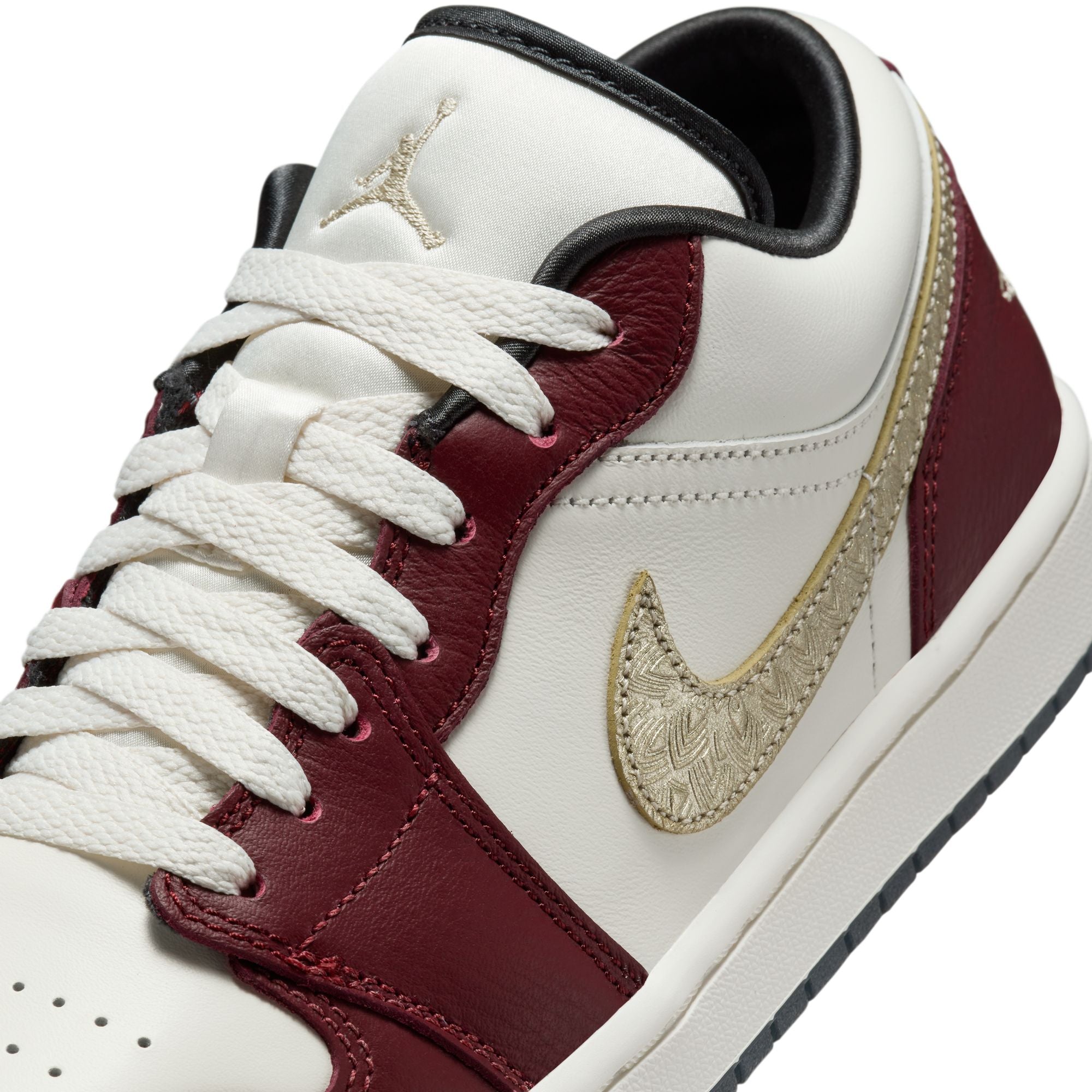 NIKE - Wmns Air Jordan 1 Low Se Cny - (Sail/Mtlc Gold Grain-Dk Team R)