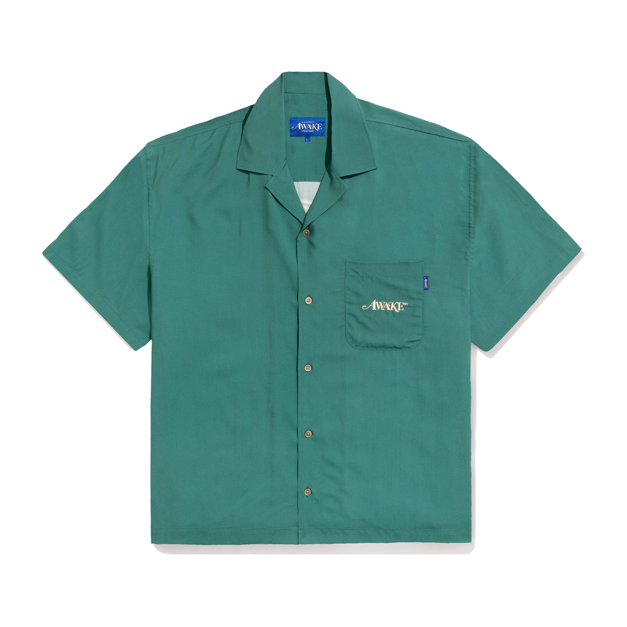 AWAKE Dice Printed Rayon Camp Shirt (Jade) DSMG