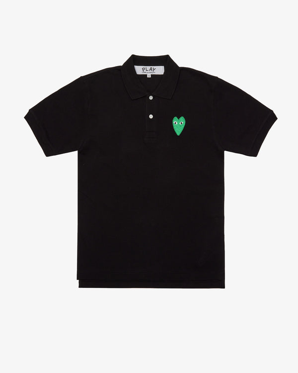 PLAY COMME des GARÇONS - Polo Shirt With Green Emblem - (Black)
