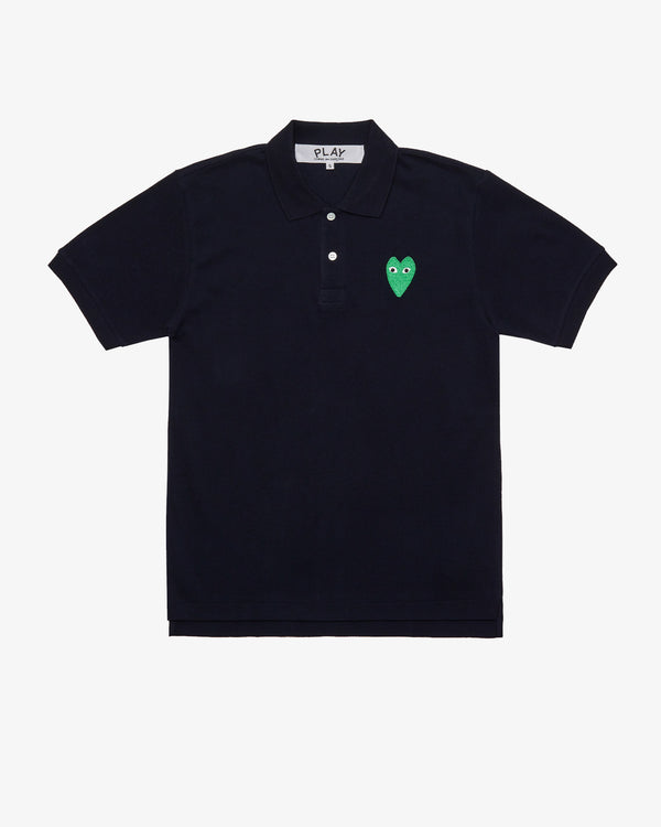 PLAY COMME des GARÇONS - Polo Shirt With Green Emblem - (Navy)