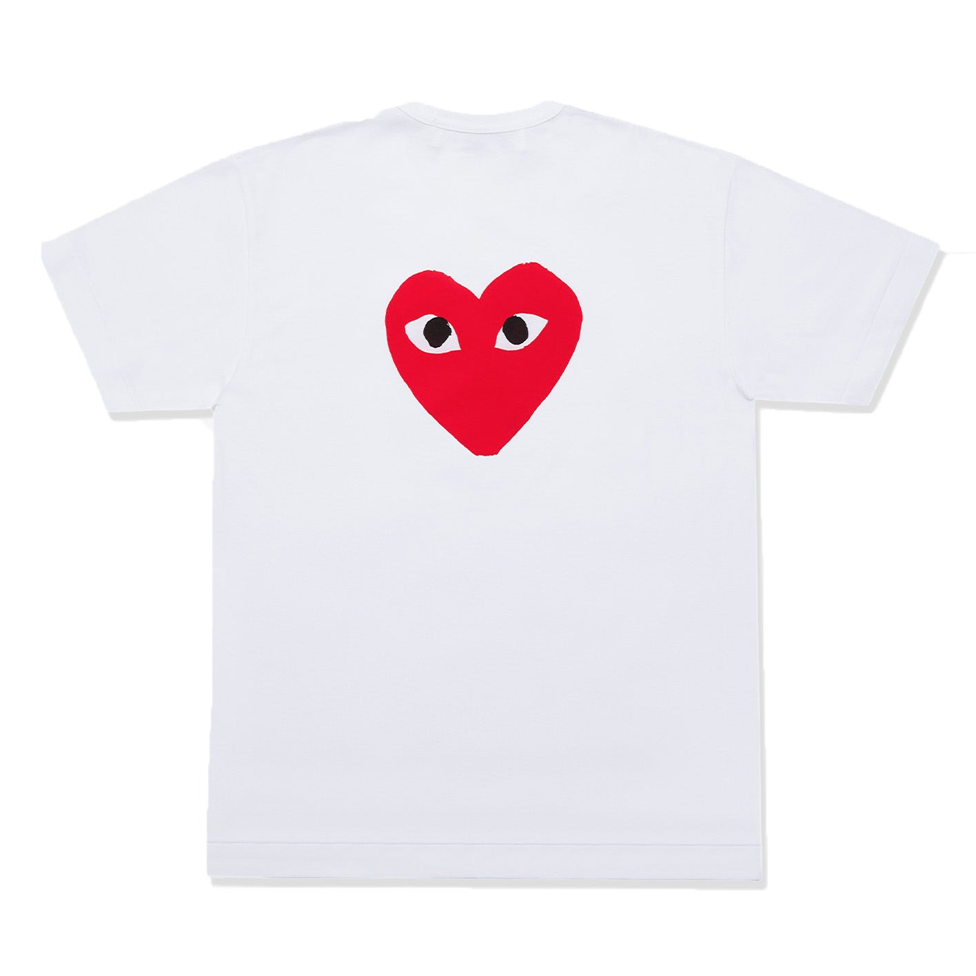 PLAY COMME des GARÇONS: Printed Heart T-Shirt Red X Black With Red