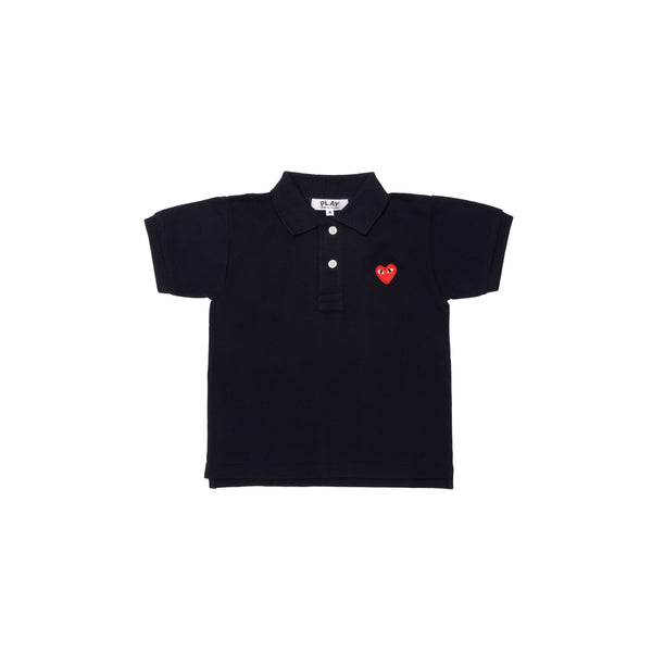 PLAY COMME des GARÇONS - Kids Polo Shirt With Red Emblem - (Navy)