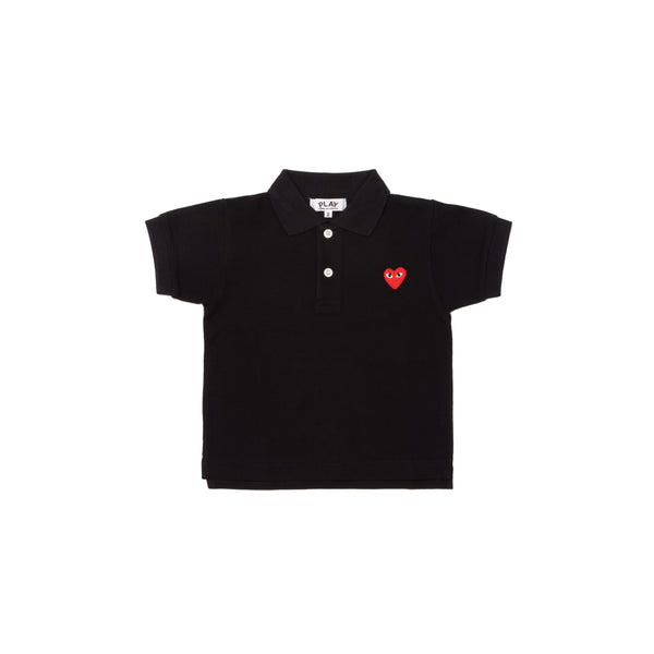 PLAY COMME des GARÇONS - Kids Polo Shirt With Red Emblem - (Black)
