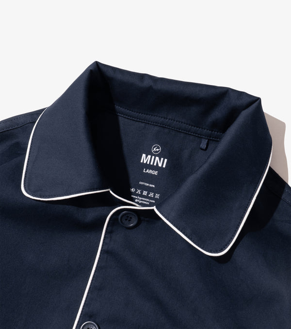 FRGMT_MINI - Adults Classic Pyjama Set - (Navy + O/White Piping)