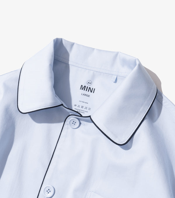 FRGMT_MINI - Adults Classic Pyjama Set - (Blue + O/White Piping)