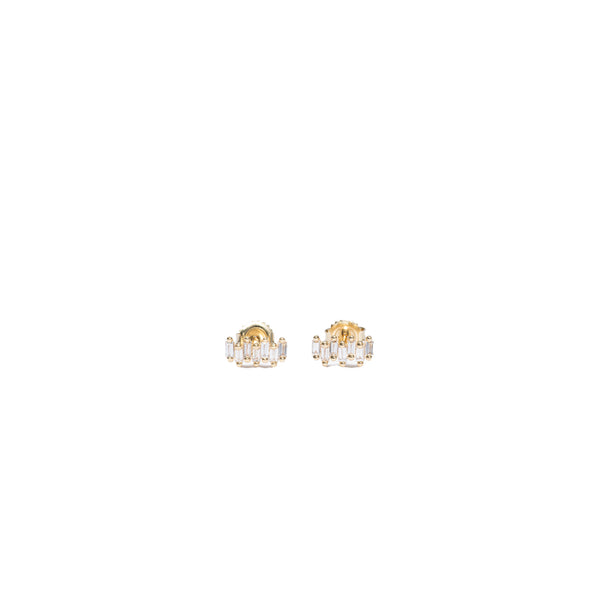SUZANNE KALAN - Bold Zigzag Dia Studs - (Yg)