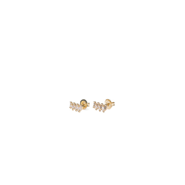 SUZANNE KALAN - Bold Zigzag Dia Studs - (Yg)