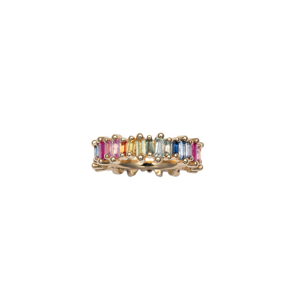 SUZANNE KALAN - Bold Rainbow Eternity Band - (Yg)