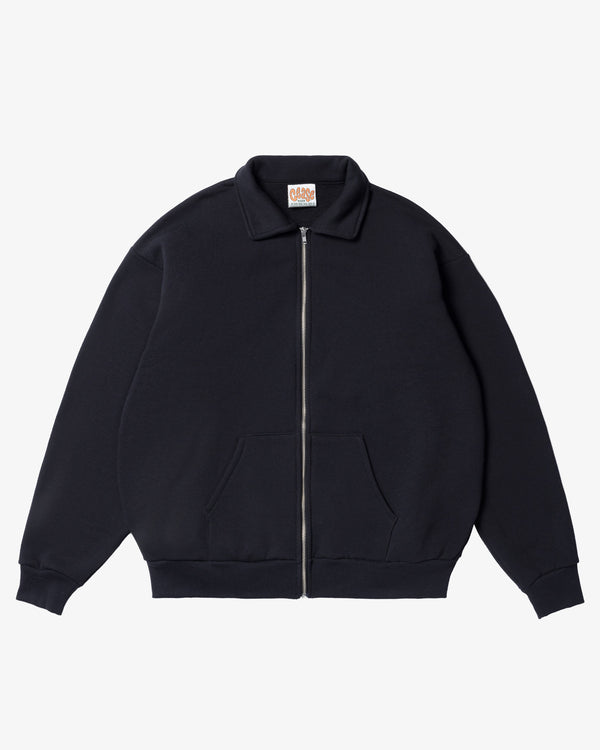CEASE - Collar Zip Sweatshirt - (Black)