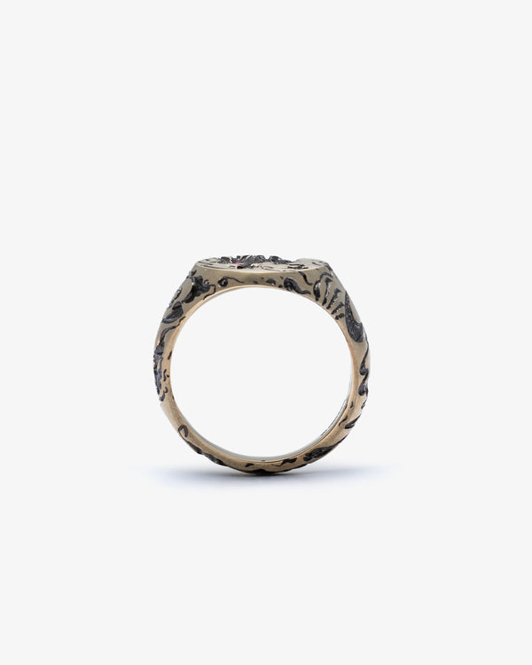 CASTRO - Dragon Signet Ring - (Black)