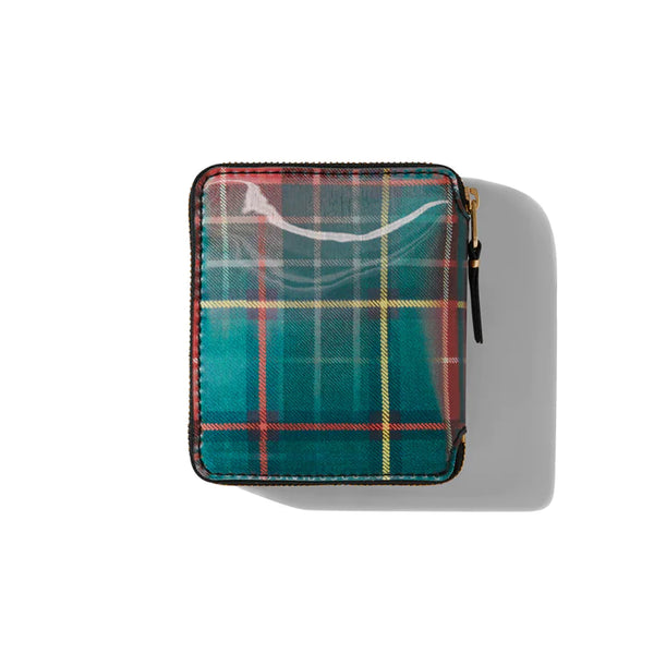 CDG WALLET - Lenticular Tartan B - (8Z-L121 Red/Green)