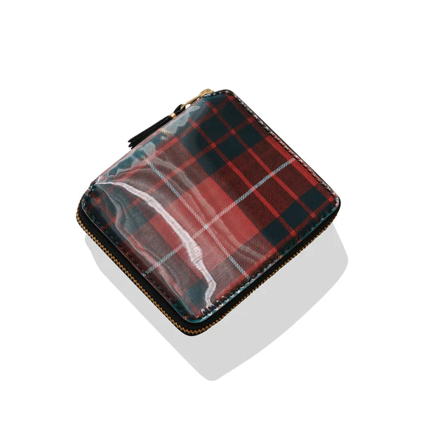 CDG WALLET - Lenticular Tartan B - (8Z-L121 Red/Green)