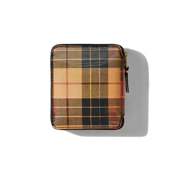 CDG WALLET - Lenticular Tartan B - (8Z-L121 Red/Yellow)
