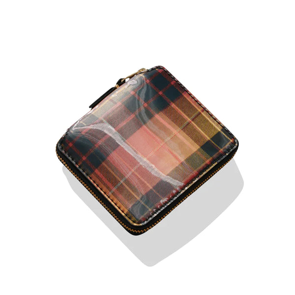 CDG WALLET - Lenticular Tartan B - (8Z-L121 Red/Yellow)
