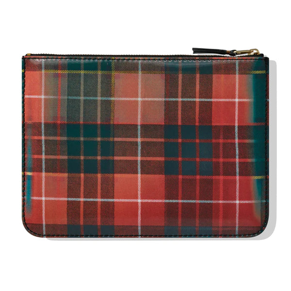 CDG WALLET - Lenticular Tartan G - (8Z-L151 Red/Green)