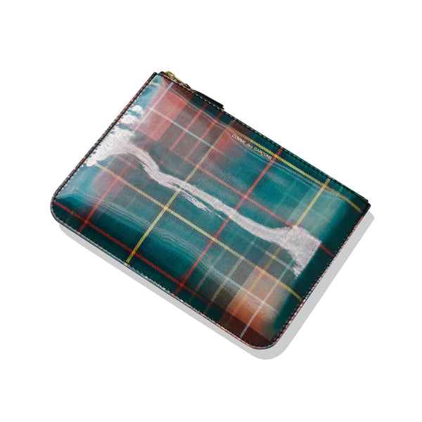 CDG WALLET - Lenticular Tartan G - (8Z-L151 Red/Green)