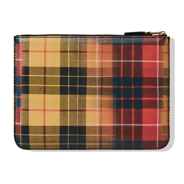 CDG WALLET - Lenticular Tartan G - (8Z-L151 Red/Yellow)