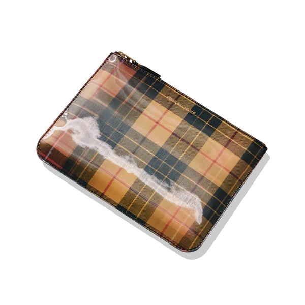 CDG WALLET - Lenticular Tartan G - (8Z-L151 Red/Yellow)