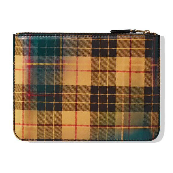 CDG WALLET - Lenticular Tartan G - (8Z-L151 Yellow/Green)