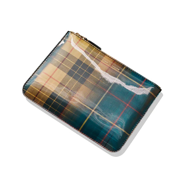CDG WALLET - Lenticular Tartan G - (8Z-L151 Yellow/Green)