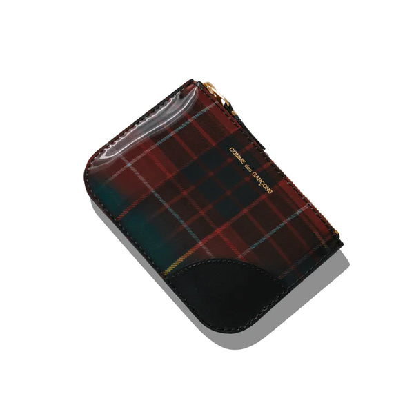 CDG WALLET - Lenticular Tartan F - (8Z-L181 Red/Green)
