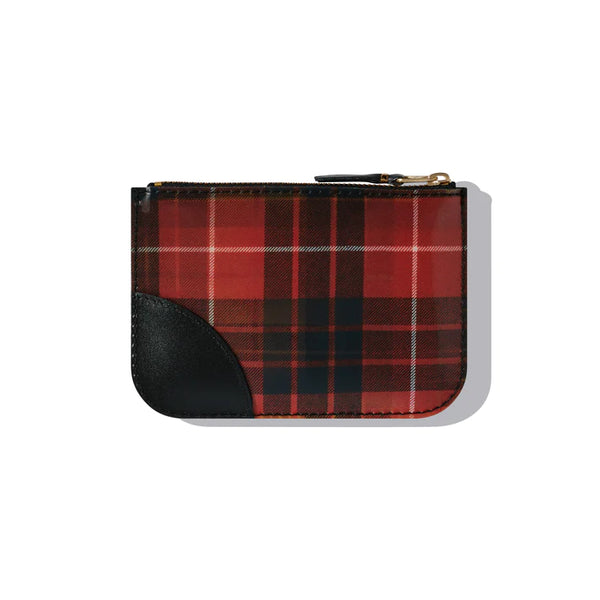 CDG WALLET - Lenticular Tartan F - (8Z-L181 Red/Yellow)
