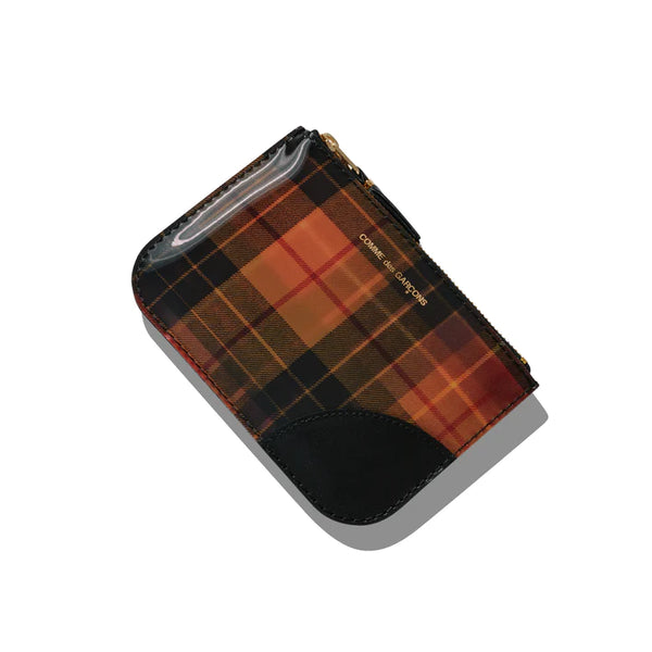 CDG WALLET - Lenticular Tartan F - (8Z-L181 Red/Yellow)