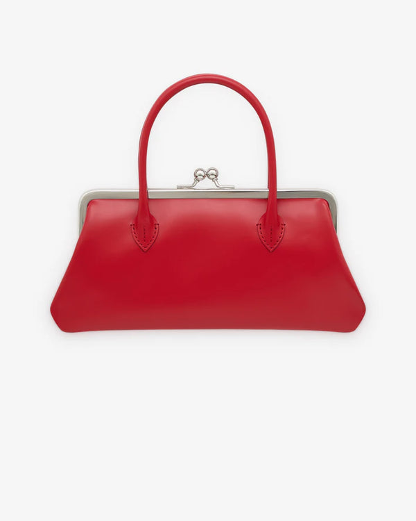 CDG WALLET - Large Wallet With Clasp Handles - (Red)