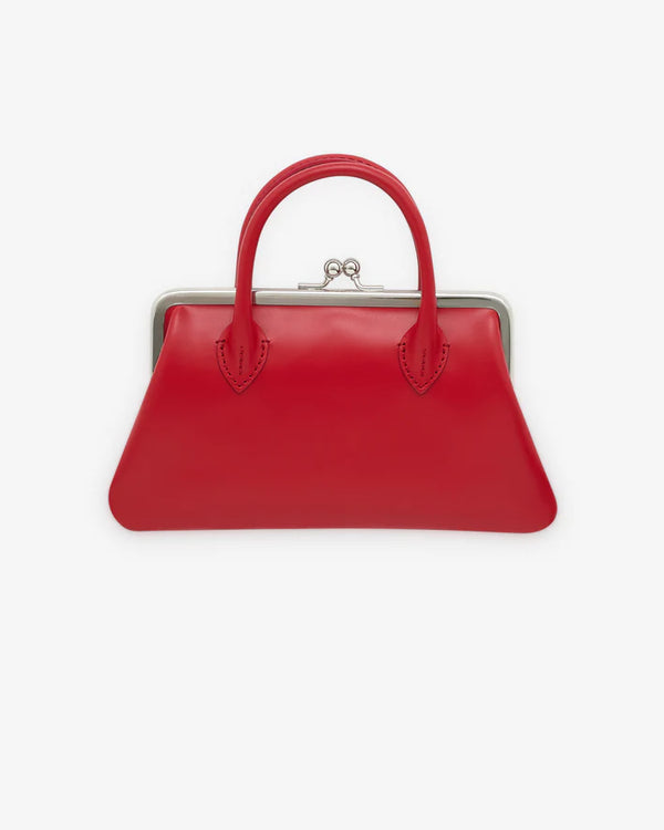 CDG WALLET - Medium Wallet With Clasp Handles - (Red)