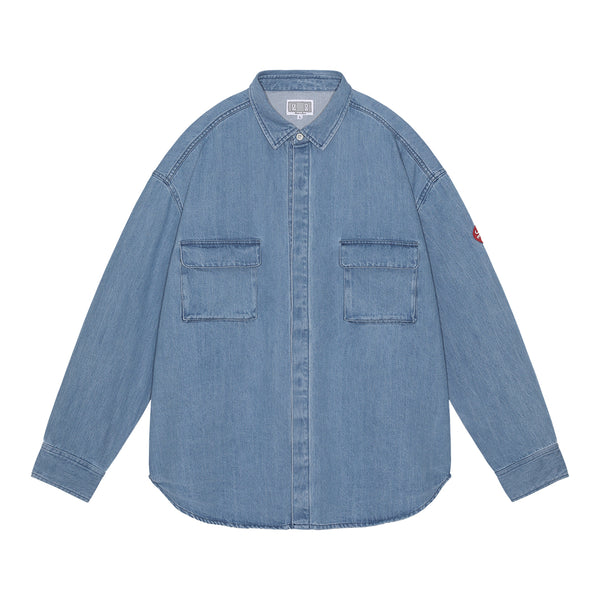 C.E - Bleached Denim Big Shirt - (Indigo)