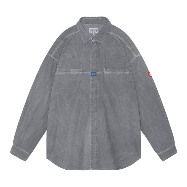 C.E - Overdye Cord Design Big Shirt - (Grey)