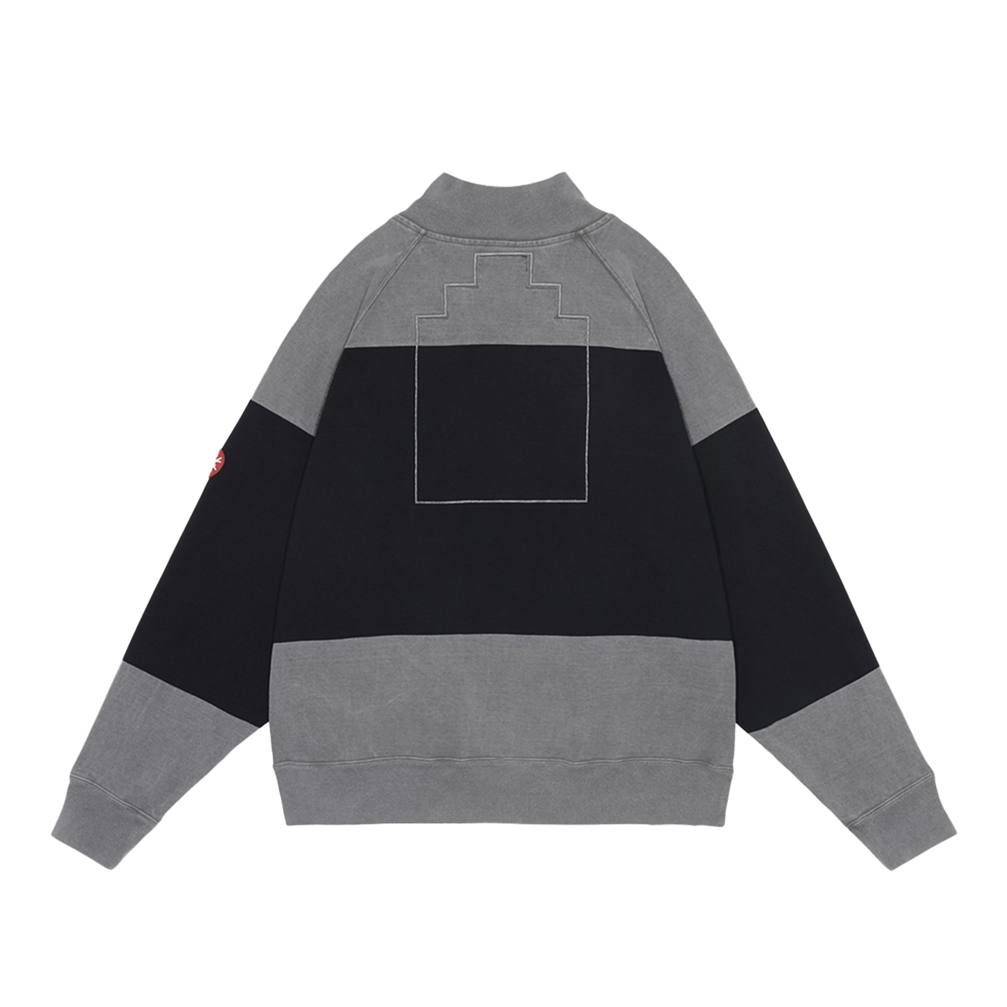 C.E: Overdye Stripe Half Zip (Grey) | DSMG E-SHOP