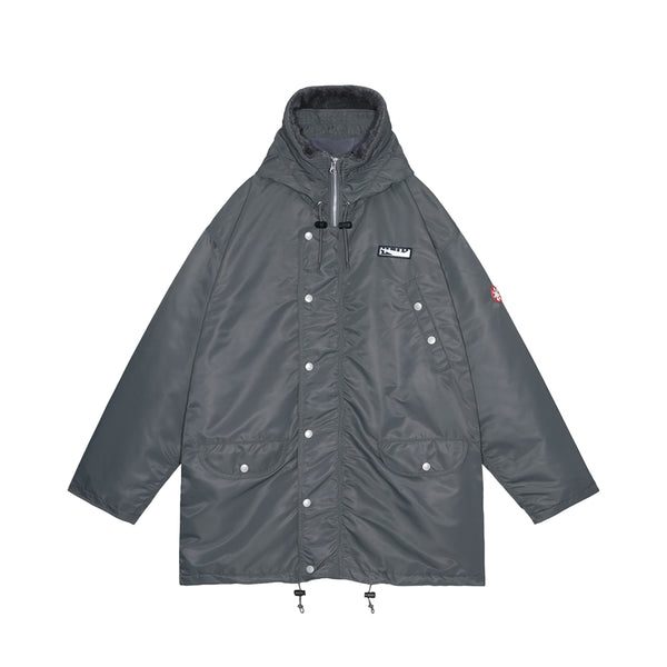 C.E - Synth Fur Hood Zip Coat - (Grey)