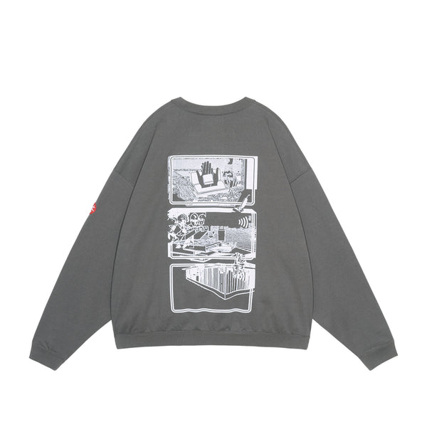C.E - Md Clean Room Light Big Crew Neck - (Charcoal)